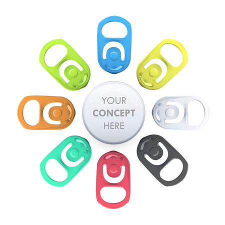  Set of colorful ring of can  
