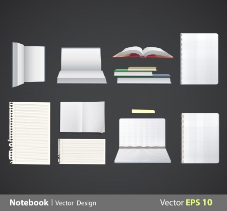 Set of books  Vector design  のイラスト素材