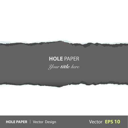 Torn piece of paper. Vector design.  のイラスト素材