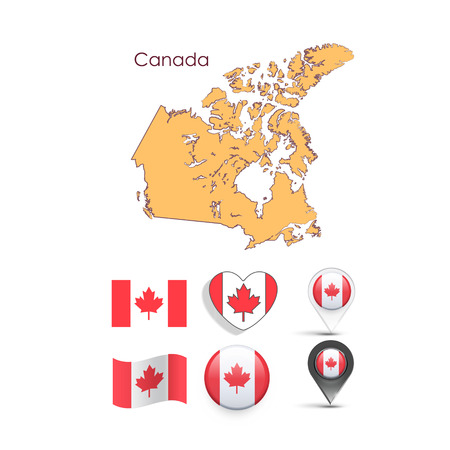 Set of Canada elementsのイラスト素材