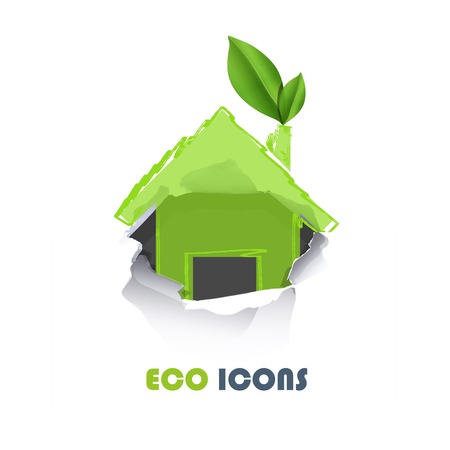 Bulb inside hole paper over white backgroundのイラスト素材