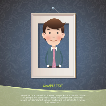 Business people inside frameworkのイラスト素材