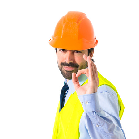 worker making Ok sign
