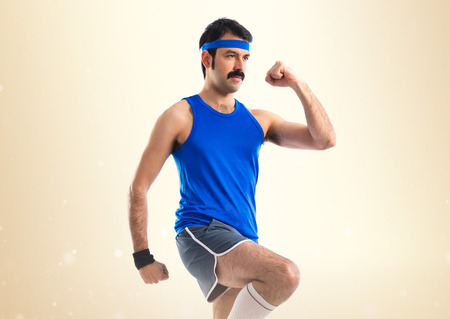 Sportman stretchingの写真素材