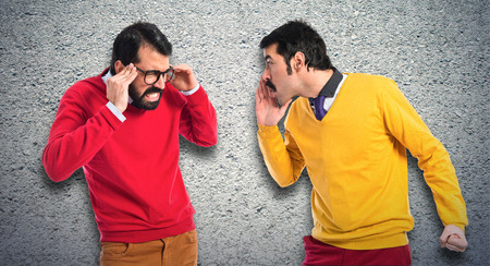 man yelling to his brother