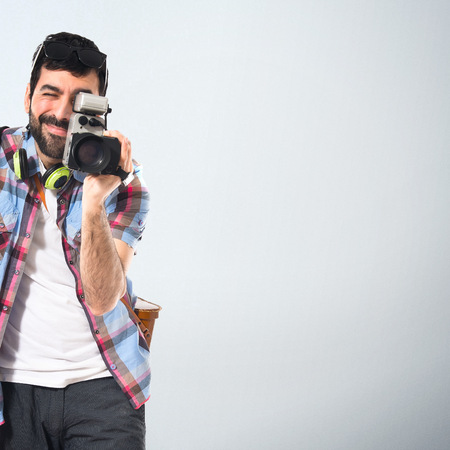 Tourist filming