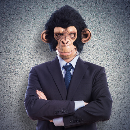 Monkey man with his arms crossedの写真素材