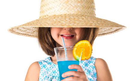 Girl drinking sodaの写真素材