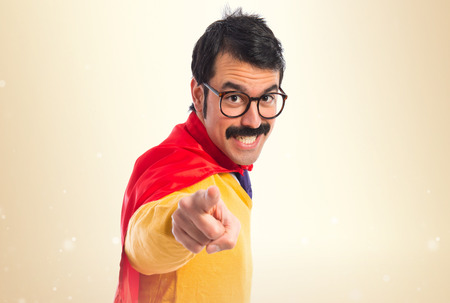 Crazy man dressed like superheroの写真素材