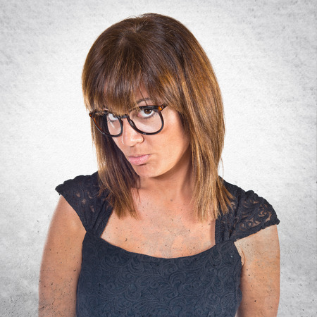 Woman doing sad gestureの写真素材