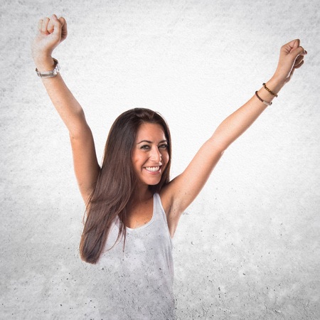 Lucky womanの写真素材