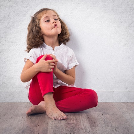 Girl making a jokeの写真素材