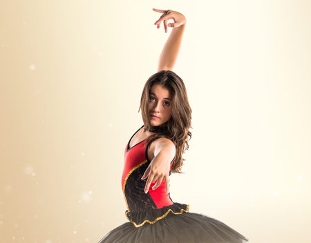 Beautiful girl ballerina dancerの写真素材