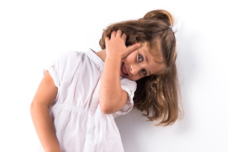 Girl posing in studio