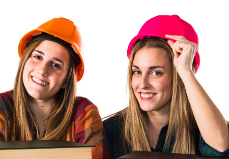 Workers studyingの写真素材