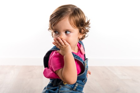 Baby in studioの写真素材