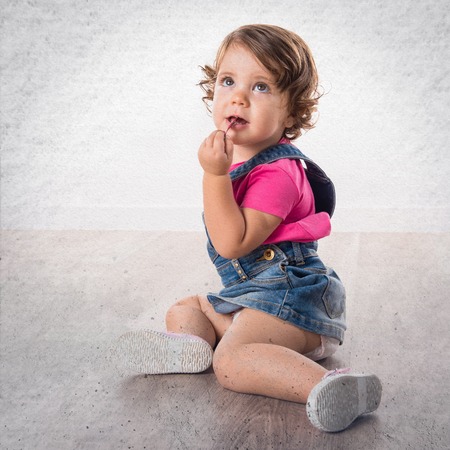 Baby in studioの写真素材