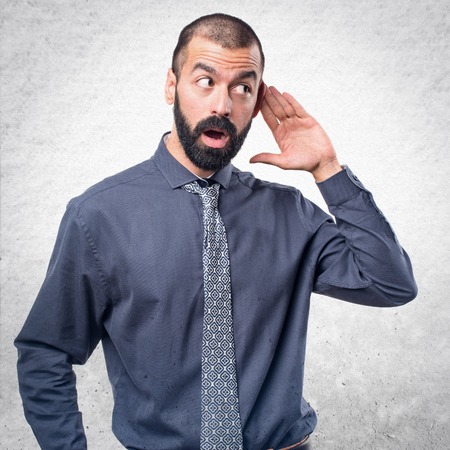 Man listening something