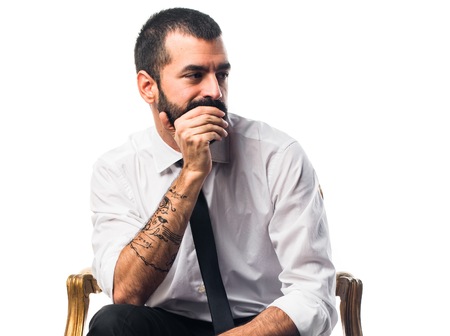 Businessman thinkingの写真素材