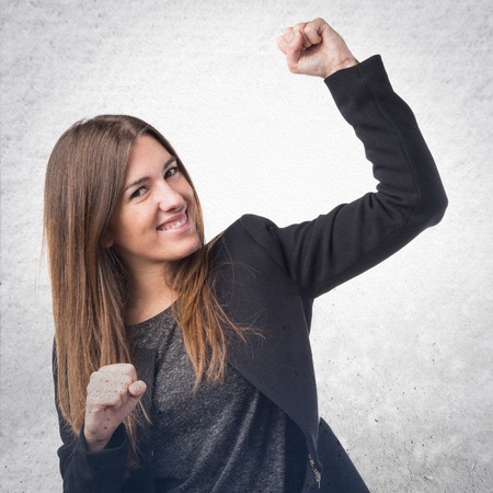 Lucky girlの写真素材