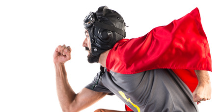 Superhero running fast