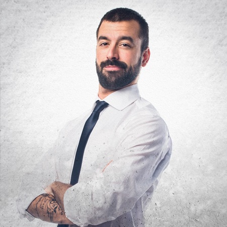 Businessman with his arms crossedの写真素材