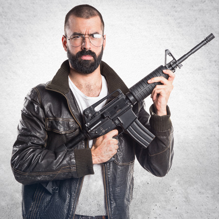 Pimp man holding a rifleの写真素材