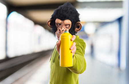 Monkey man with spray