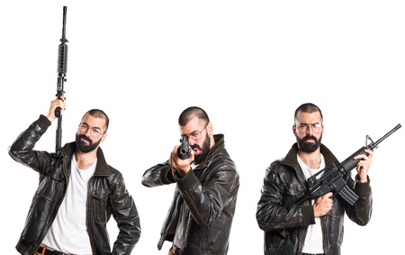 Pimp man holding a rifleの写真素材