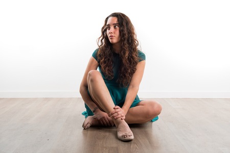 Teenager model posing in studio