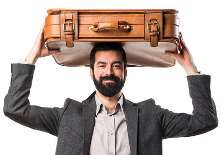 Man holding a briefcaseの写真素材