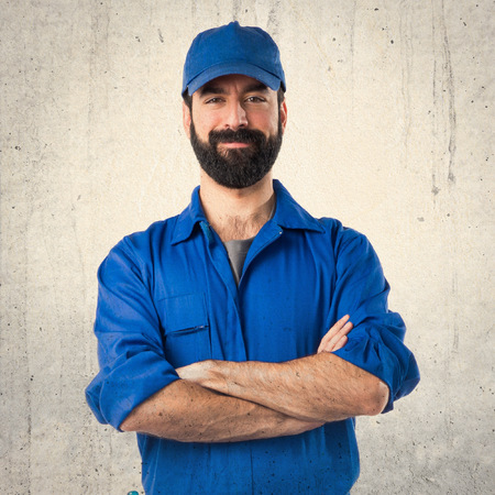 Plumber with his arms crossedの写真素材
