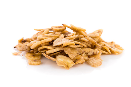 Sliced dried bananaの写真素材