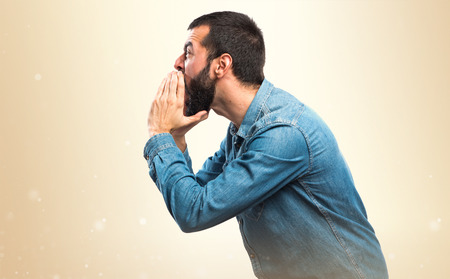 Man shoutingの写真素材