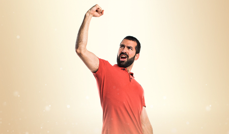 Lucky handsome manの写真素材