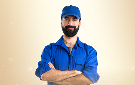 Plumber with his arms crossedの写真素材