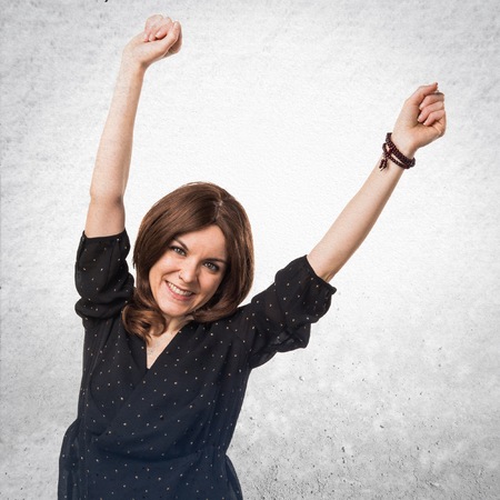 Lucky womanの写真素材