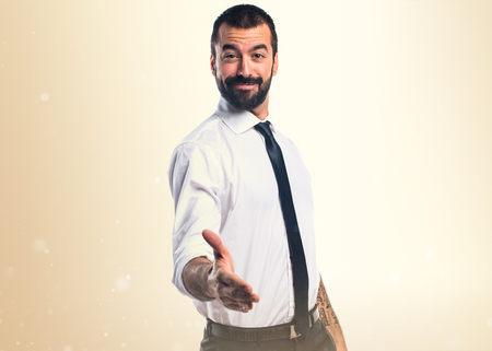 Businessman making a dealの写真素材