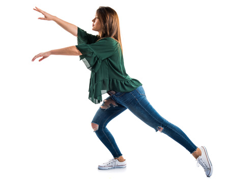 Young girl dancingの写真素材
