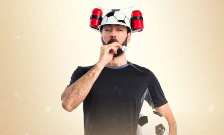 Crazy football playerの写真素材