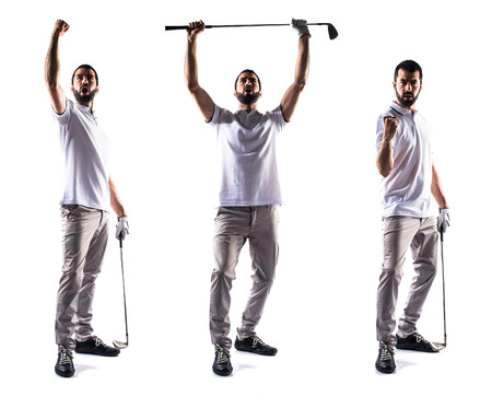 Lucky golfer man