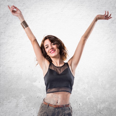 Lucky womanの写真素材