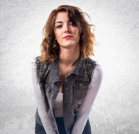 Model woman in studioの写真素材