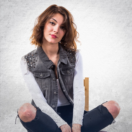 Model woman in studioの写真素材