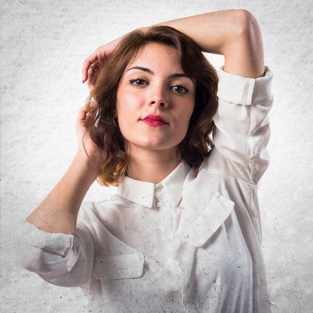 Model woman in studioの写真素材