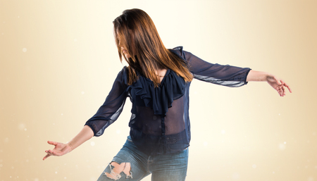 Young girl dancingの写真素材