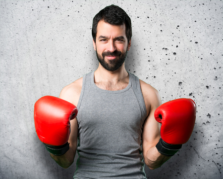 Sportman with boxing gloves