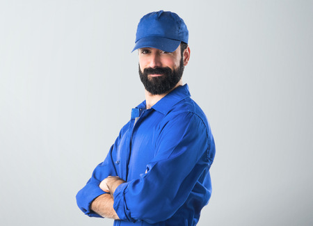Plumber with his arms crossedの写真素材