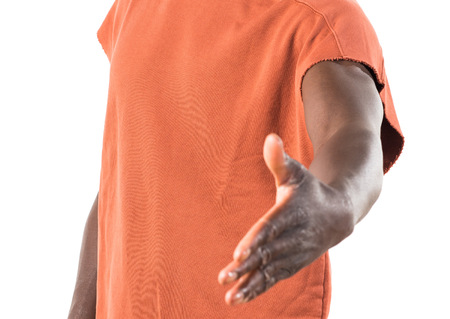 Handsome black man making a deal