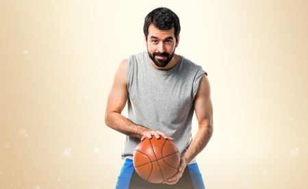 Man playing basketballの写真素材